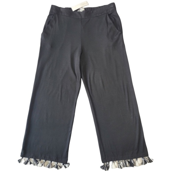 NWT Trina Turk Black casual Jennet Tassel pants size s - Picture 1 of 12